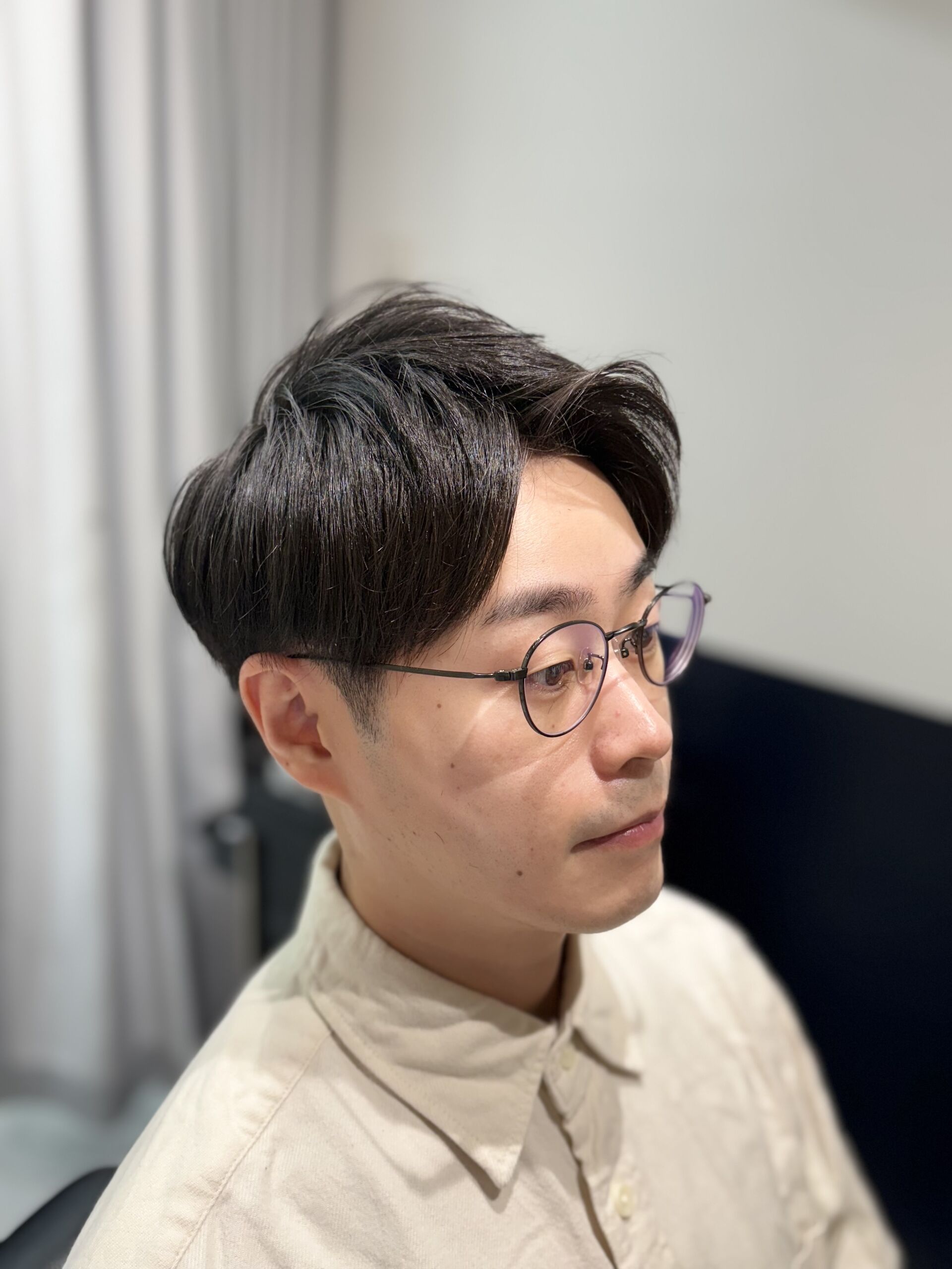 ビジネスツーブロック×アップバングショート